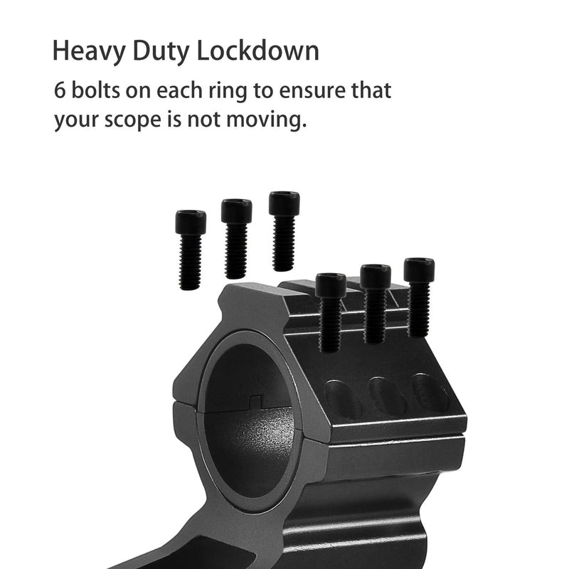 lasdolod Scope Mount, Offset Rifle Cantilever Scope Mounts, Diameter 1 inch / 30 mm Dual Rings | 20mm X 3 Picatinny Rail - BeesActive Australia