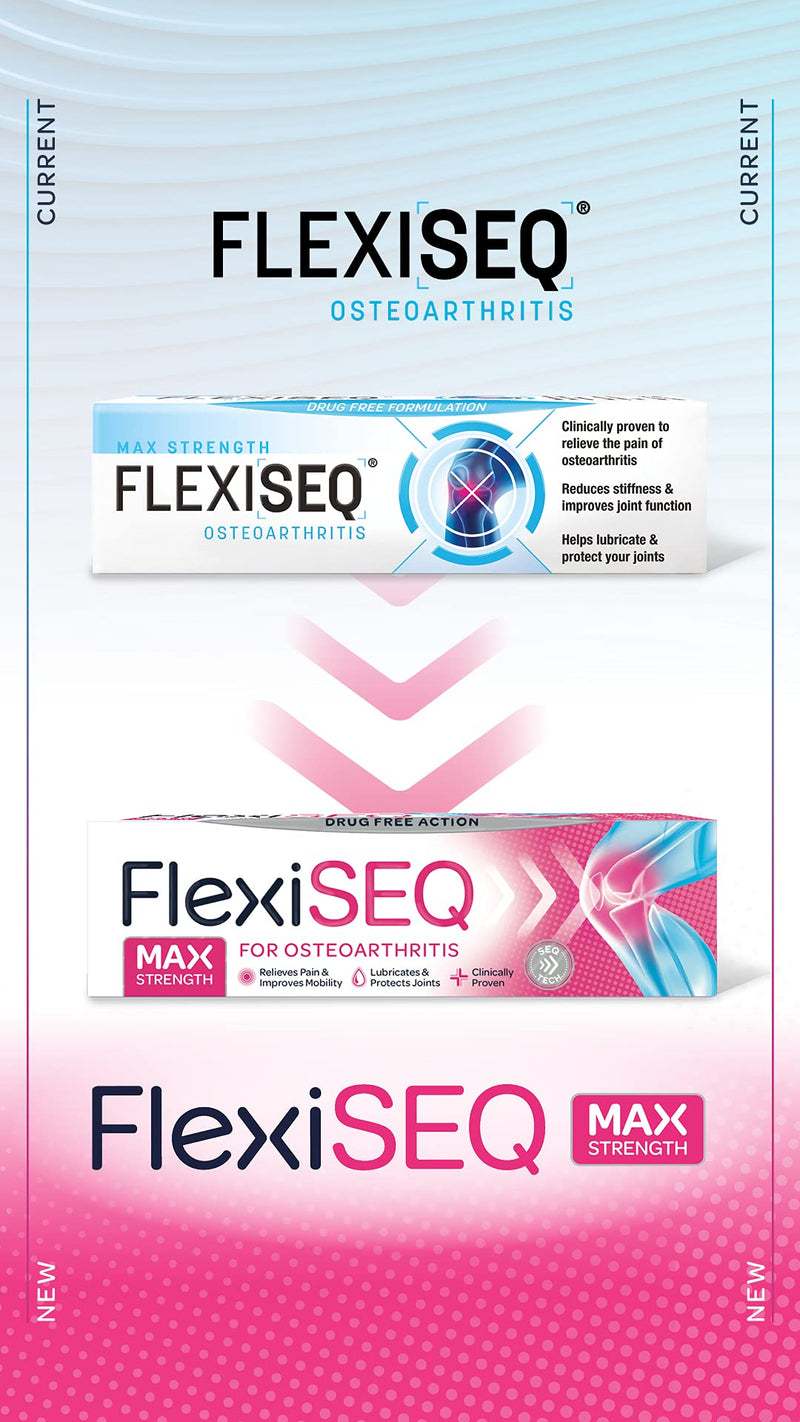 FlexiSEQ 100g Max Strength Topical Gel, Drug-Free, Joint Pain Relief Gel for Knees, Hips, Feet, Hands etc 100 g (Pack of 1) - BeesActive Australia
