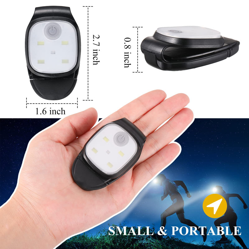 Outdoor Night Clip on Running Lights Reflective USB Rechargeable LED Light Small Lightweight Running Gear Plastic Safety Light Running Accessories for Runners Joggers Camping Hiking Dog Walk 1 - BeesActive Australia