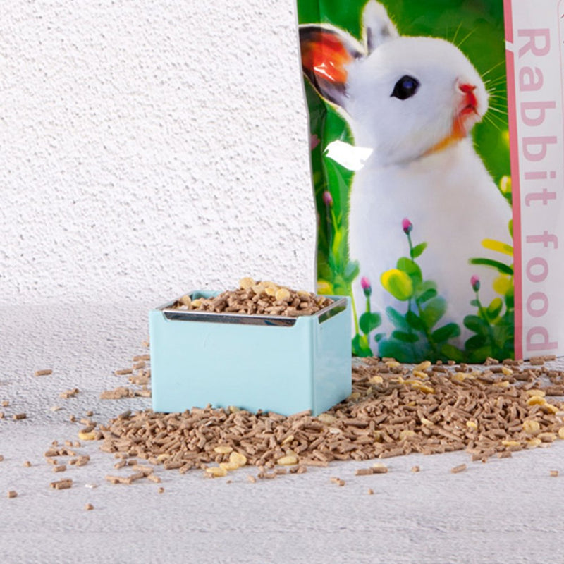 ZOOPOLR Cage Feeder Food & Water Hay Bowl Dish Bin Feeder, Small Animal Supplies for Rabbit Guinea Pig Chinchilla Hamster Ferret Blue - BeesActive Australia
