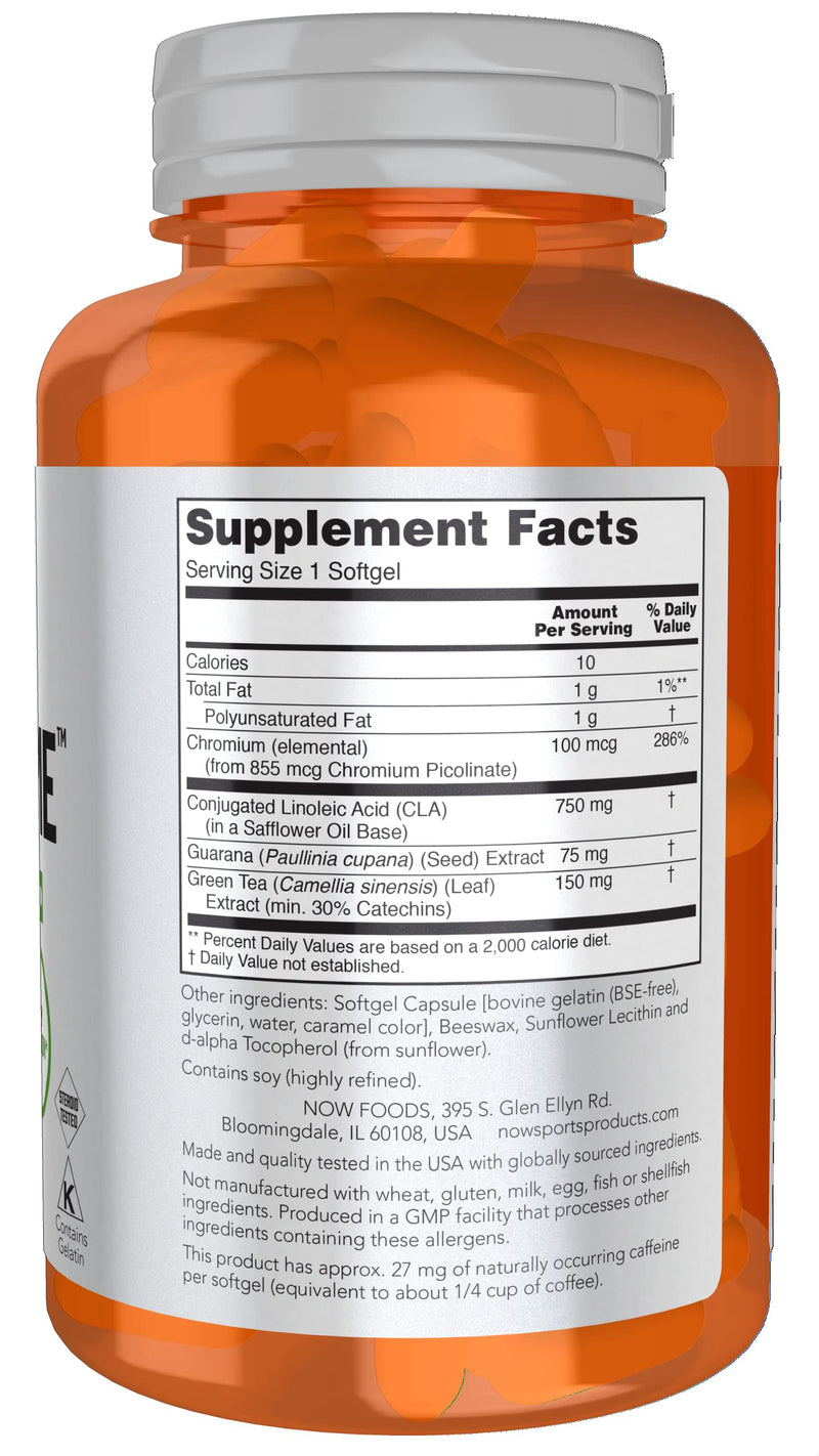 NOW Sports Nutrition, CLA Extreme™ (Conjugated Linoleic Acid) With Guarana & Green Tea, 90 Softgels 90 Count (Pack of 1) - BeesActive Australia