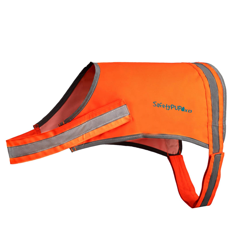 SafetyPUP XD Lite Dog Vest. Coverage to Mid Back. Reflective Hi Visibility Blaze Orange Fluorescent Fabric Helps to Keep Them in Sight and Safe On and Off Leash. Large - BeesActive Australia