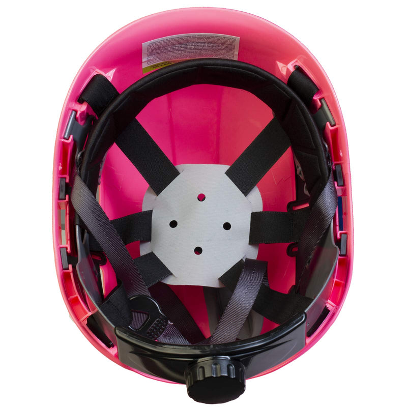 JORESTECH - ABS Work-at-Height and Rescue Hard Hat Slotted Ventilated Helmet w/ Adjustable Ratchet 6-Point Suspension ANSI Z89.1-14 Pink - BeesActive Australia