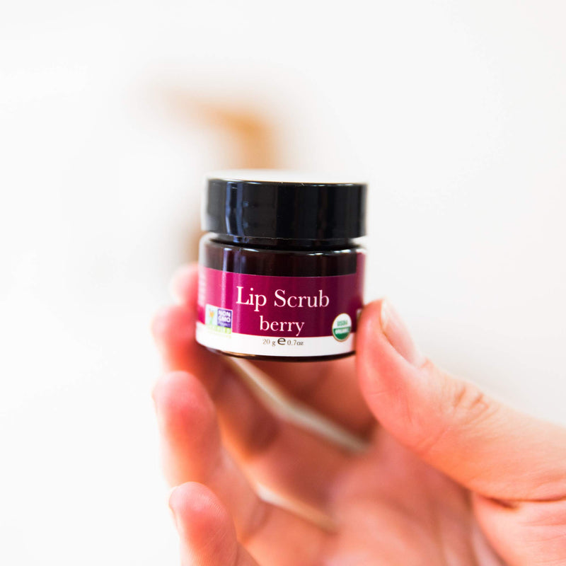 Organic Lip Scrub - Berry Sugar Scrub, Lip Scrubs Exfoliator & Moisturizer, Lip Care Exfoliating Scrub and Lip Moisturizer for Chapped Lips, Lip Repair for Soft Lips, Best Gift or Stocking Stuffer .7 Ounce - BeesActive Australia