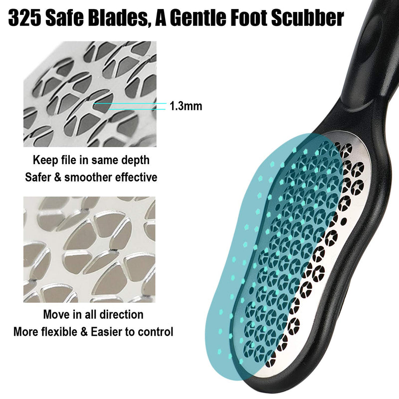 LePinko Foot Scrubber Set, Updated Blades, No Hurt Feet File, Powerful Pedicure Tool to Remove Callus and Dead Skin, Use in Shower or Dry, 2PCS - BeesActive Australia