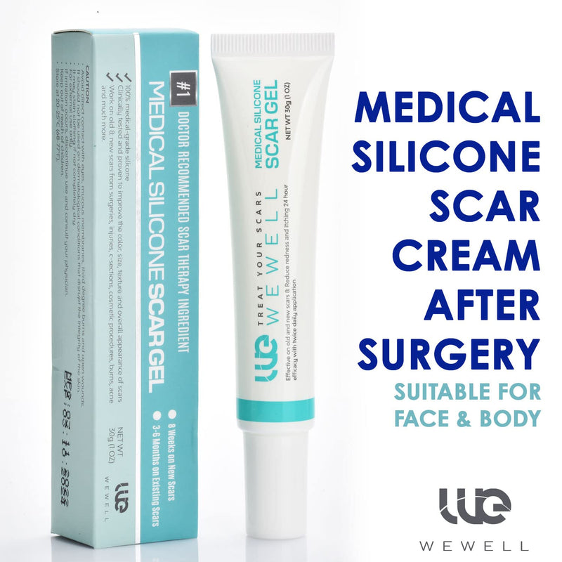 Wewell Medical-Grade Silicone Scar Gel, Advanced Scar Gel for Face Body, Scar Gel Effective for Both Old and New Scars - BeesActive Australia