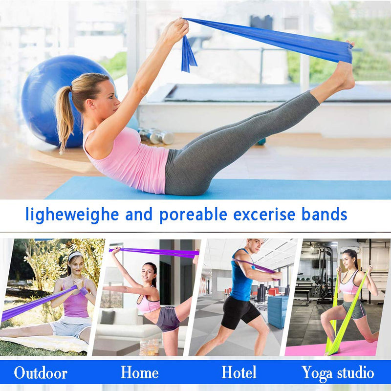 TAIYUNWEI Resistance Bands Set, [Set of 3] 1.5M/4.9ft Skin-Friendly Exercise Yoga Bands with 3 Resistance Levels,Workout Resistance Bands for Women/Men,Ideal for Strength Training,Yoga,Pilates,Fitness - BeesActive Australia