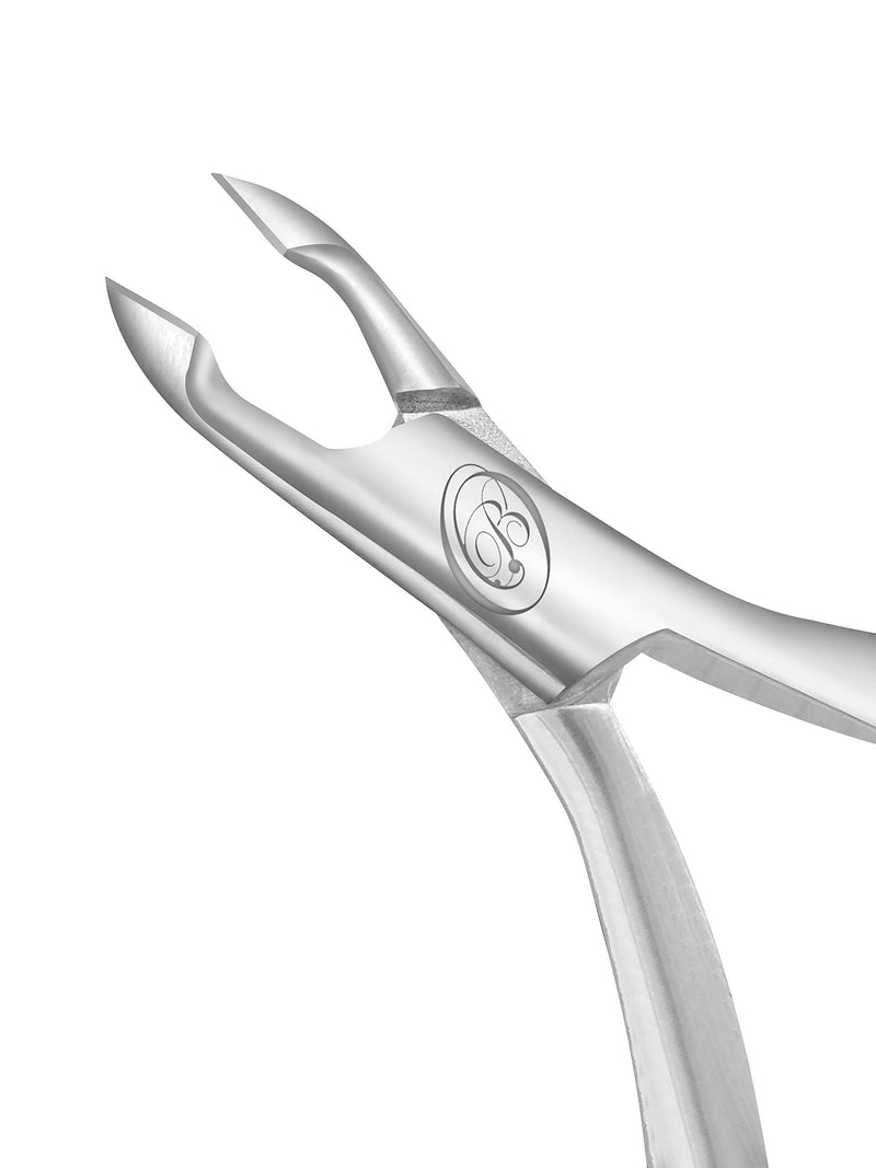 Cuticle Nipper with Cuticle Pusher- Professional Grade Stainless Steel Cuticle Remover and Cutter - Durable Manicure and Pedicure Tool - Beauty Tool Perfect for Fingernails and Toenails (Silver) Silver - BeesActive Australia