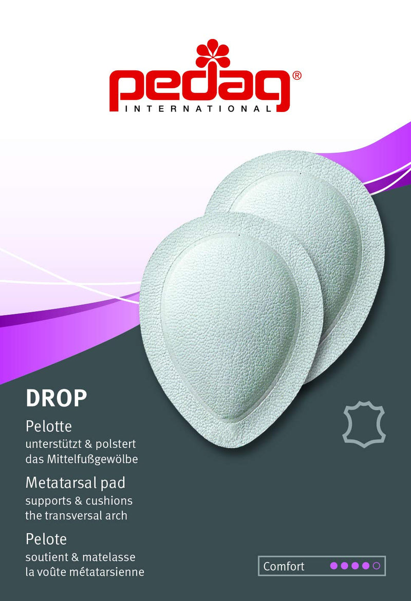 Pedag Drop Anatomically Correct Metatarsal Arch Pads to Lift and Shape, Leather, White , Medium (EU 38-40/ US W8-10/M5-7) - BeesActive Australia