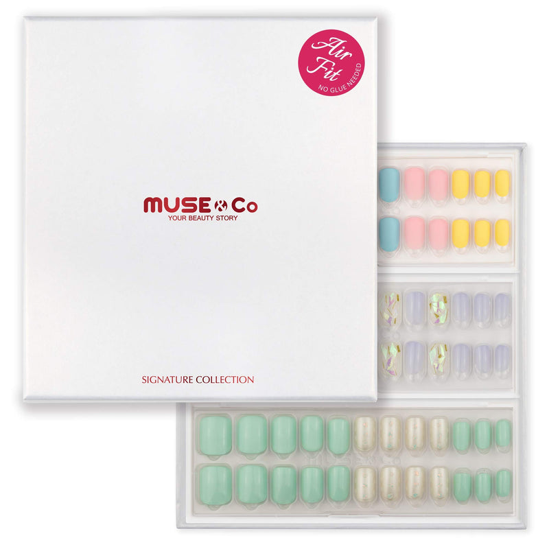 Muse&Co Stick-On Gel 24 Nails, Fun Way Nails Set (3 packs) - BeesActive Australia