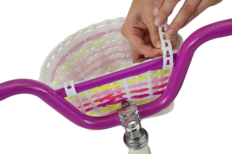 Schwinn Girls Bicycle Basket, Kids Front Bike Accessory Light-up Flowers - BeesActive Australia