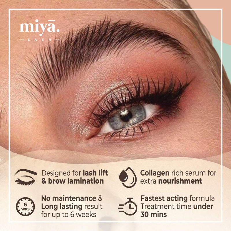 MIYA LASH 2 in 1 Lash Lift & Brow Lamination Kit | Instant Fuller Eyebrows, Eyelashes | Salon Result lasts 8 weeks | Professional LVL, Perm, Laminate | Lash Lift Kit with Silicone Shields, Lash Picks LASH & BROW LIFT KIT - BeesActive Australia