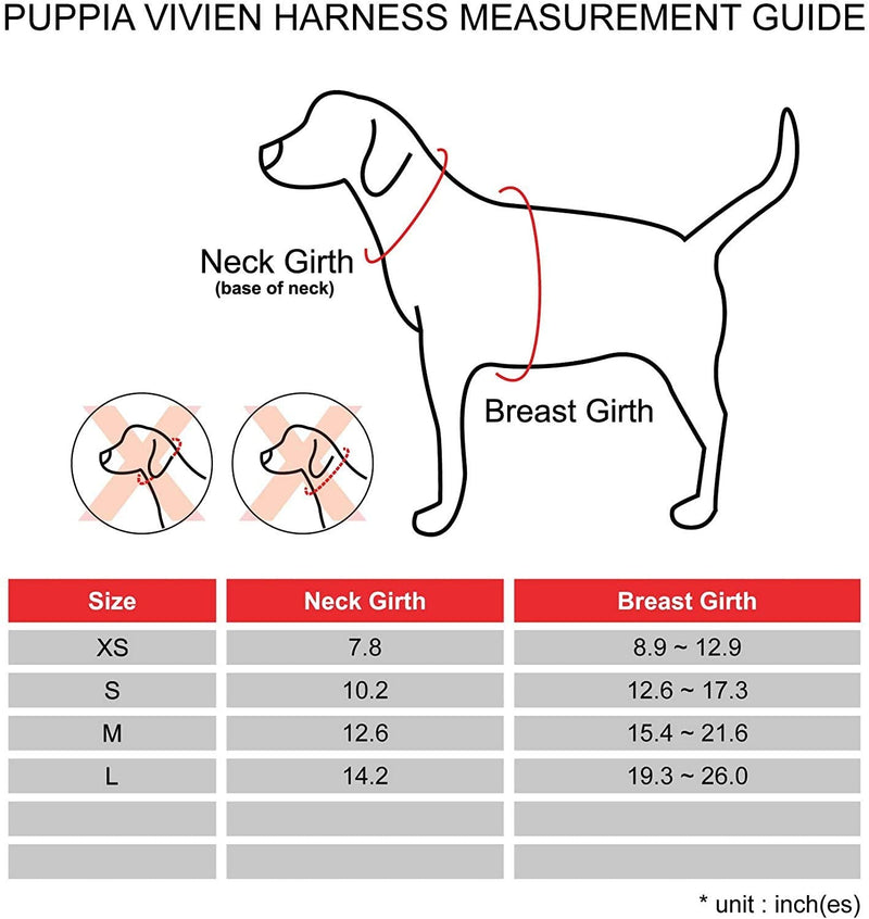 PUPPIA Authentic Vivien Pet Harness Medium Red - BeesActive Australia