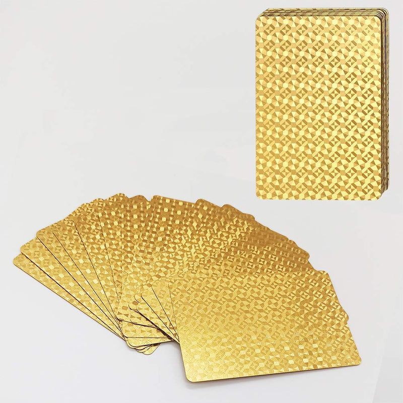 ACELION Waterproof Playing Cards, Plastic Playing Cards, Deck of Cards (Gold Diamond Cards) Gold Diamond Cards - BeesActive Australia