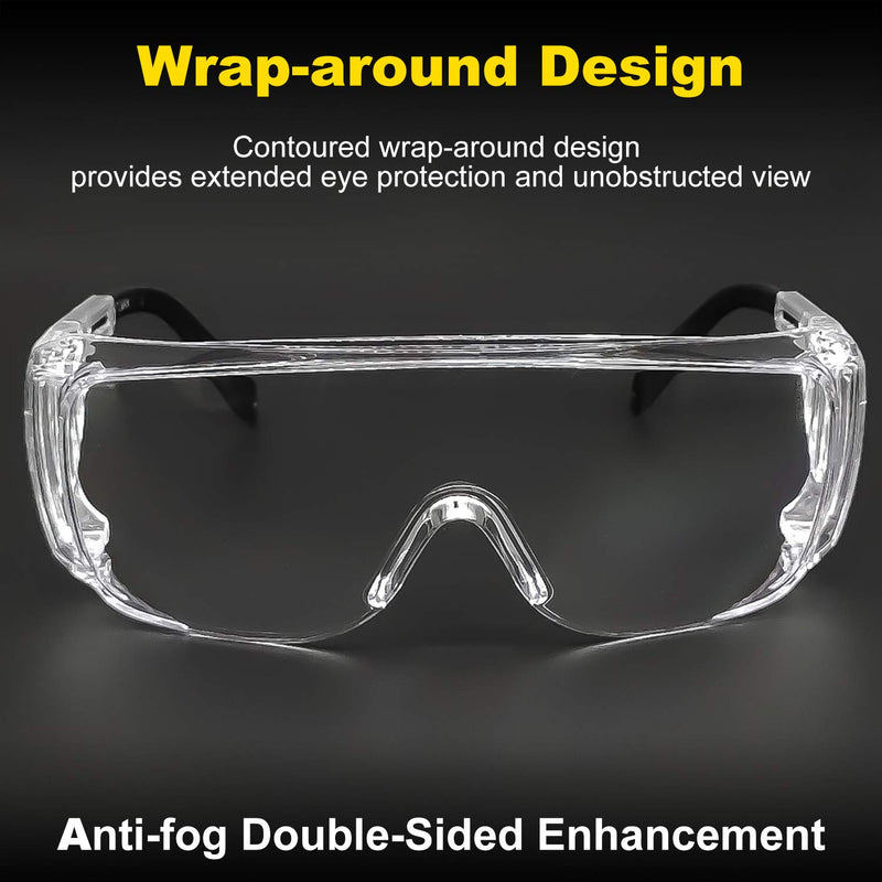 B.ANGEL Anti-Fog Safety Glasses,Temple Adjustable Eyewear Protective Safety Goggles with Clear Ultra-Dura Anti-Scratch Lens - BeesActive Australia