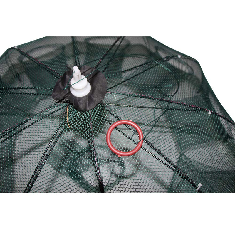 [AUSTRALIA] - Portable Folded Fishing Net Automatic Fishing Net Trap Cast Dip Cage for Fish Shrimp Minnow Crayfish Crab 10 sides 20 holes 