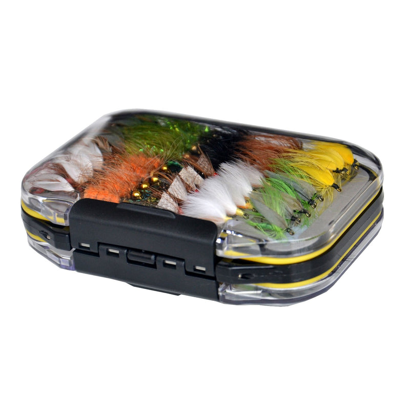[AUSTRALIA] - Outdoor Planet Waterproof Fly Box with Dry/Wet/Nymph/Streamer Trout Fly Fishing Flies Lure 100Pieces flies + Pocket Fly box 