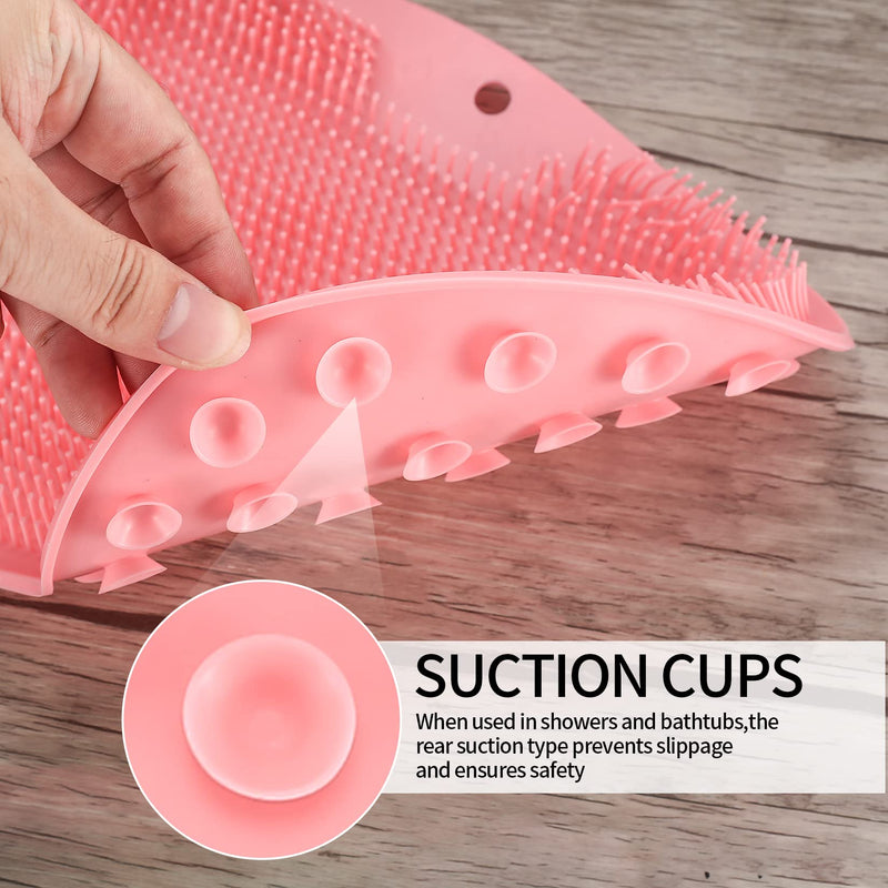 2 Pcs Foot Scrubber Cleaner Massager, Shower Foot Massager Cleaner Mat, Bath Feet & Toe Cleaner Massager Brush Pad with Non-Slip Suction Cups Massaging Bristles for Exfoliation Acupressure - BeesActive Australia