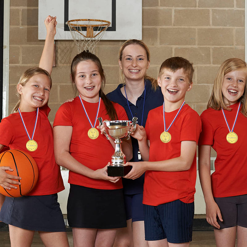 Pllieay 2 Inch Winner Medals Gold Award Medals Gold Prizes for Sports, Competitions, Party Favors and Awards 12 - BeesActive Australia