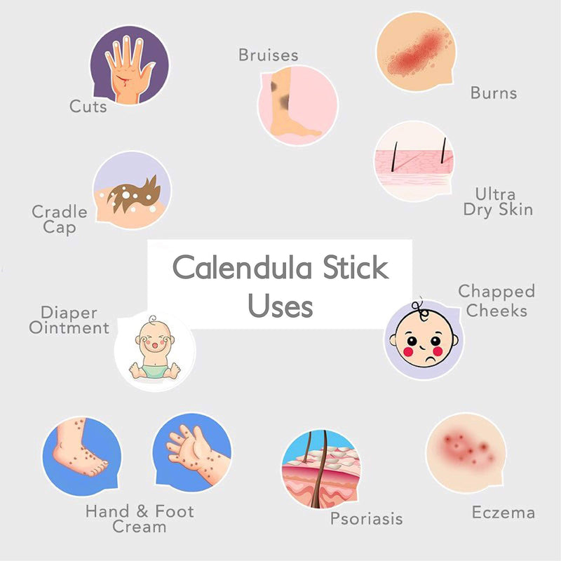 Calendula Skin Stick, Island Coconut. Moisture Stick. Organic Lotion Bar. Moisturizing Ointment Salve. Multipurpose Skin Cream - 0.5 oz. (2 tube set) 2 tube set - BeesActive Australia