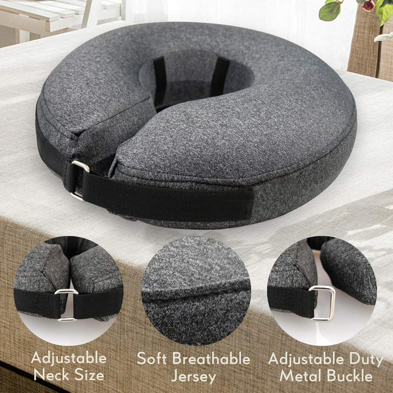 MIDOG Dog Cone Collar for After Surgery, Pet Inflatable Collar Soft Protective Recovery Cone for Dogs and Cats to Prevent Pets from Touching Stitches, Wounds and Rashes X-Large(Neck:18"-24") Grey - BeesActive Australia