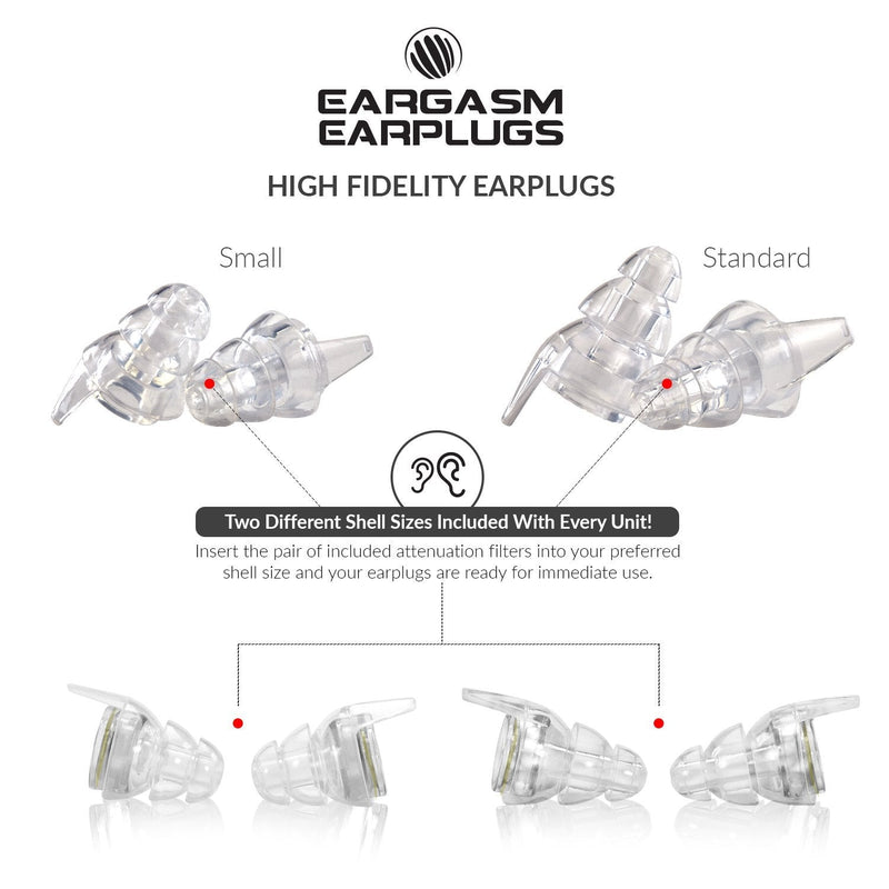 Eargasm High Fidelity Earplugs for Concerts Musicians Motorcycles Noise Sensitivity Conditions and More - Transparent Edition - BeesActive Australia