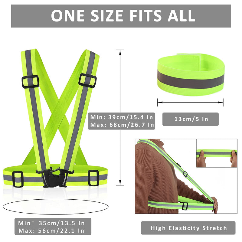 Miushion Reflective Vest - Running Vest Reflector, Reflective Running Vest with Safety Straps, High Visibility Reflector A-2pcs Vests - BeesActive Australia