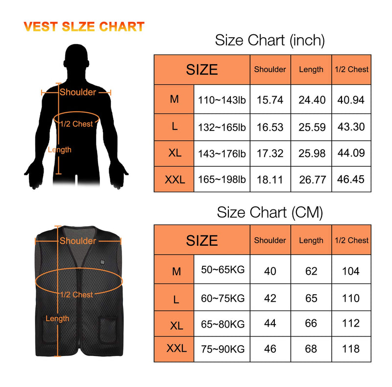 Heated Vest for Men Women, Eventek Lightweight insulated Electric Heated Vest Medium - BeesActive Australia