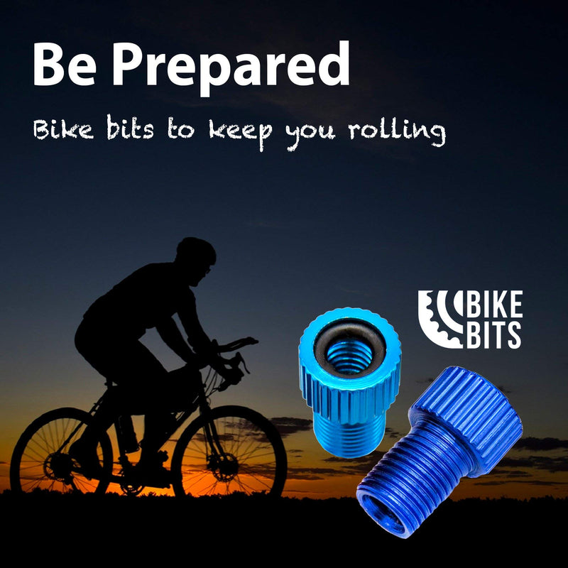 Bike Bits Presta Valve Adapter - Convert Presta to Schrader - French/UK to US - Inflate Tire Using Standard Pump or Air Compressor Black - BeesActive Australia