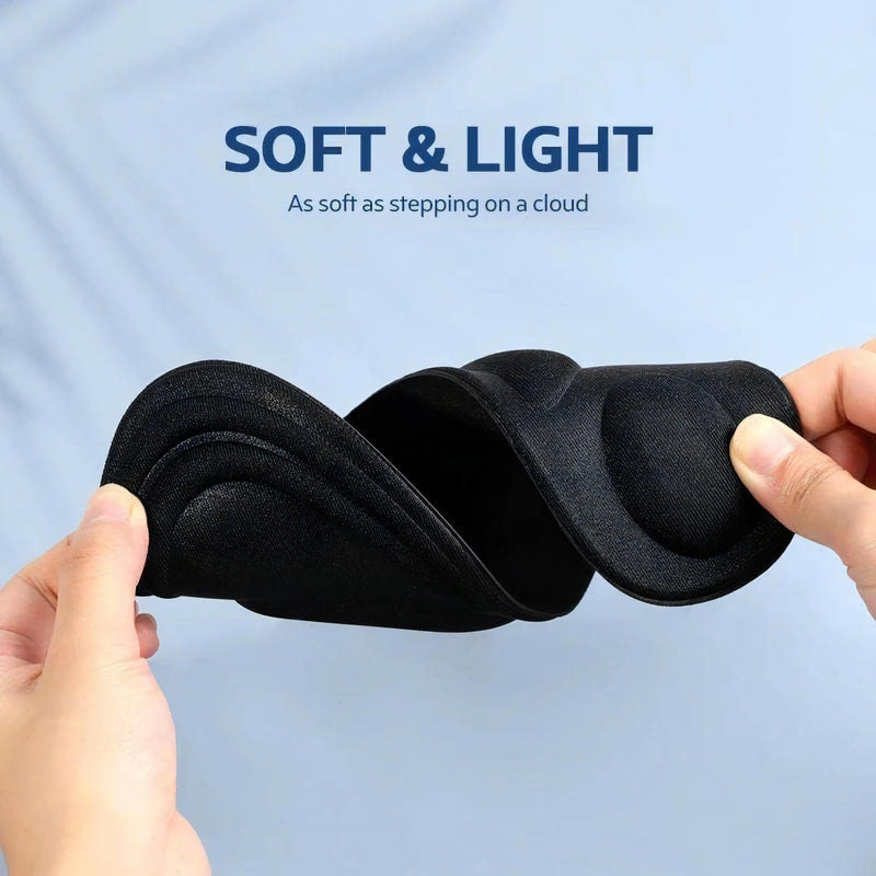 4D Orthotic Insoles - Soft Stress Relief 4D Memory Foam Insoles, Breathable Shoe Inserts Pads for Men Women - Orthotic High Arch Support for Massage, Plantar Fasciitis, Feet Heel Pain (Woman, Black) Woman - BeesActive Australia