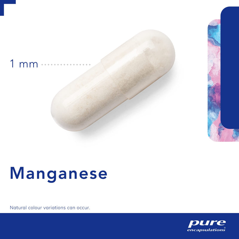 Pure Encapsulations - Manganese 8mg - Highly Bioavailable Essential Trace Mineral Manganese Supplement - 60 Vegetarian Capsules - BeesActive Australia