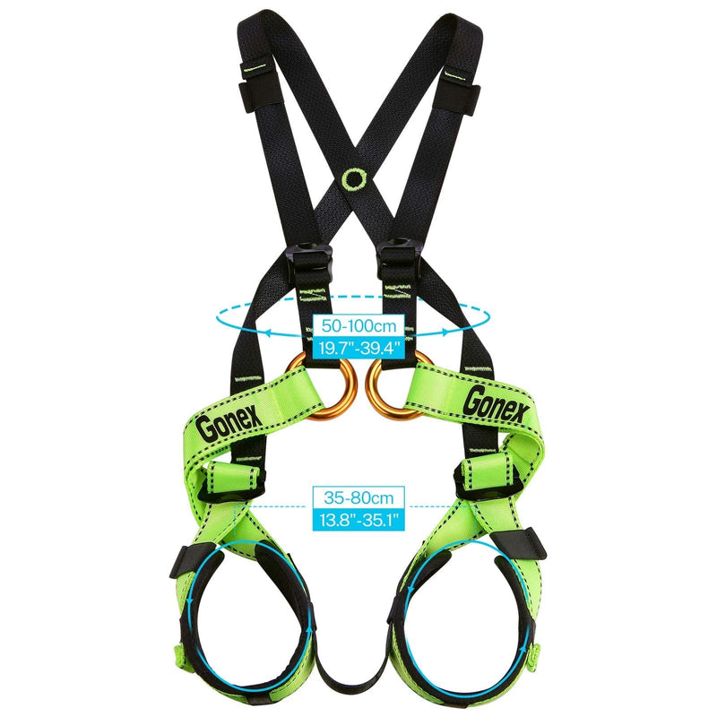 Gonex Kids Full Body Climbing Harness, Child Safety Harness Comfortable Seat Belts for Rock Climbing Extension Training Tree Climbing Mountaineering Rappelling Zipline - BeesActive Australia