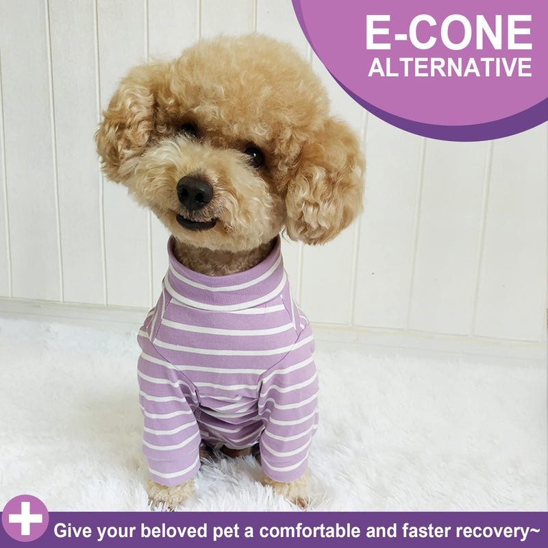 KOESON Dog Recovery Suit, Dog Onesie for Surgery Female Dog Surgery Recovery Suit Anti-Licking, E-Cone Alternative Long Sleeve Dog Pajamas for Small Dogs Pet Shedding Suit Large Purple - BeesActive Australia