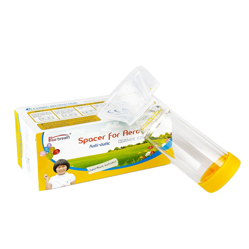 Aerochamber Plus Spacer Device for Kids, Medium Yellow Clean and Safe (Child) Child - BeesActive Australia