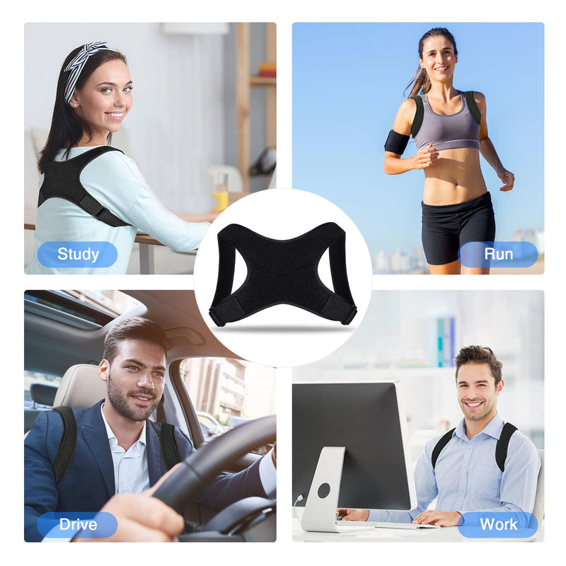 JUUPLE Posture Corrector for Women and Men, Adjustable Back Brace with Back Straightener, Pain Relief and Posture Support for Neck/Back/Shoulder - BeesActive Australia