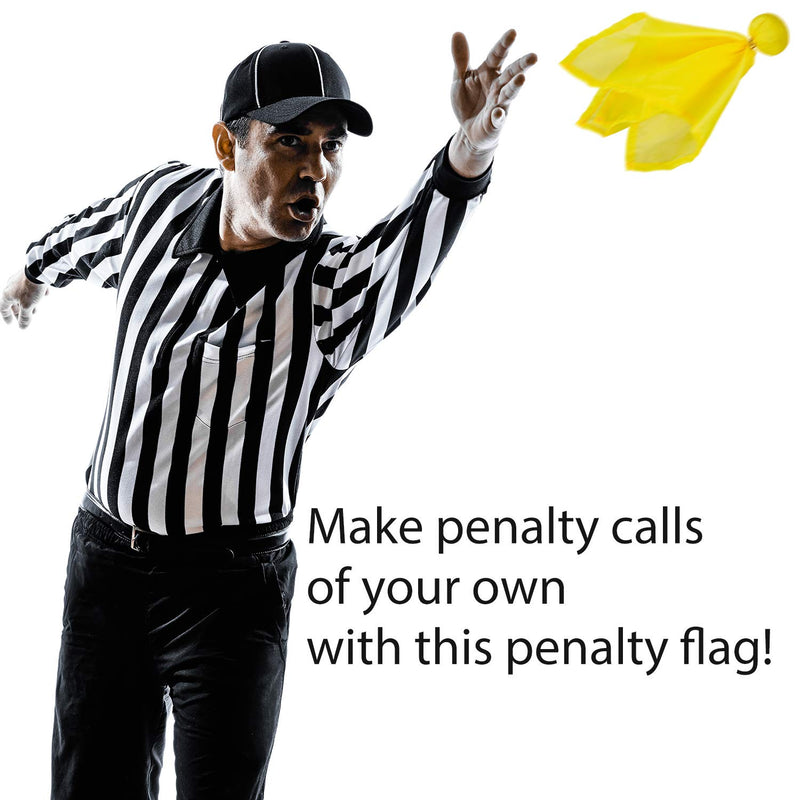 [AUSTRALIA] - 8 Pieces Penalty Flag Football Challenge Flags Football Referee Flag for Party Accessory (Yellow and red) 