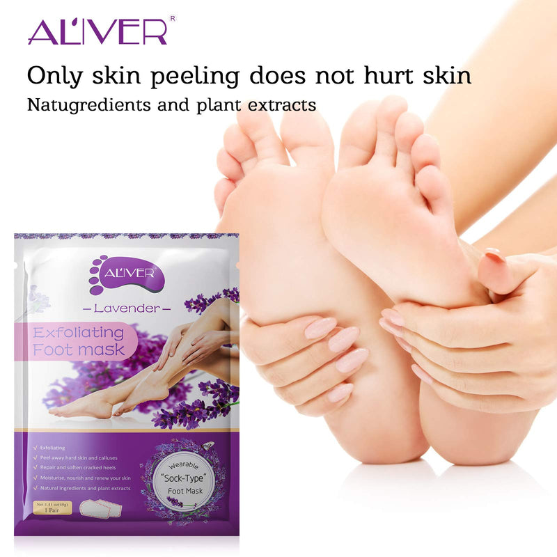 Foot Peel Mask 3pack, Away Dead Skin And Calluses Foot Mask - Exfoliating Foot Mask Make Remove Make Your Feet Soft & Get Smooth Silky Skin (lavender) - BeesActive Australia