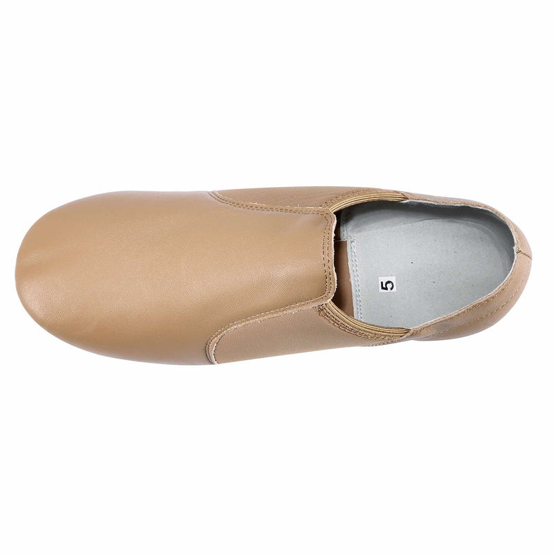 [AUSTRALIA] - Dynadans Leather Upper Slip-on Jazz Shoe (Big Kid/Little Kid/Toddler) 2 Little Kid Brown 