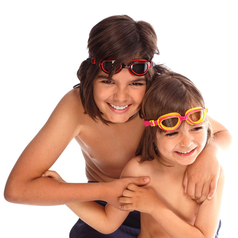 [AUSTRALIA] - SWIM ELITE Kids Goggles for Swimming with Fun Car Hard Case for Kids & Toddlers Age 2-8 Years Old Pink 