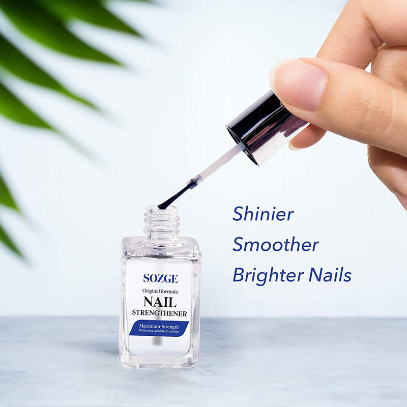 SOZGE Nail Strengthener for Treating Weak, Damaged Nails, Promotes Growth, Use as a Top Coat or Base Coat 15ML - BeesActive Australia