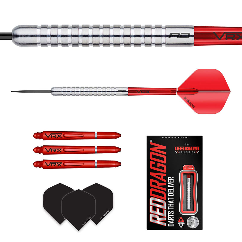 [AUSTRALIA] - RED DRAGON Hell Fire A 22g, 24g - Tungsten Steeltip Darts Set with Flights & Shafts 24.01 Grams 