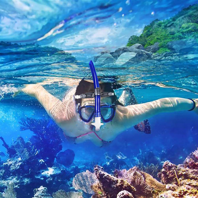 [AUSTRALIA] - Panzexin Swim Snorkel, One-Way Purge Valve Swimmers Snorkel for Lap Swimming Training Snorkeling, Front Mounted Training Gear with Comfortable Silicone Mouthpiece Red 