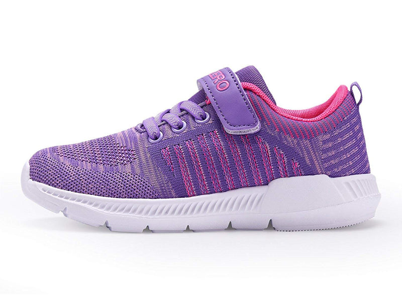 [AUSTRALIA] - MAYZERO Kids Tennis Shoes Breathable Running Shoes Walking Shoes Fashion Sneakers for Boys and Girls 11 Little Kid 2 Purple&rose 