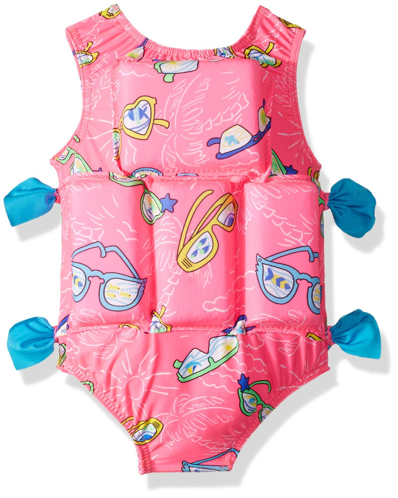 [AUSTRALIA] - My Pool Pal Girls' Flotation Swimsuit S (30-40 lbs) Pink Sunglasses 