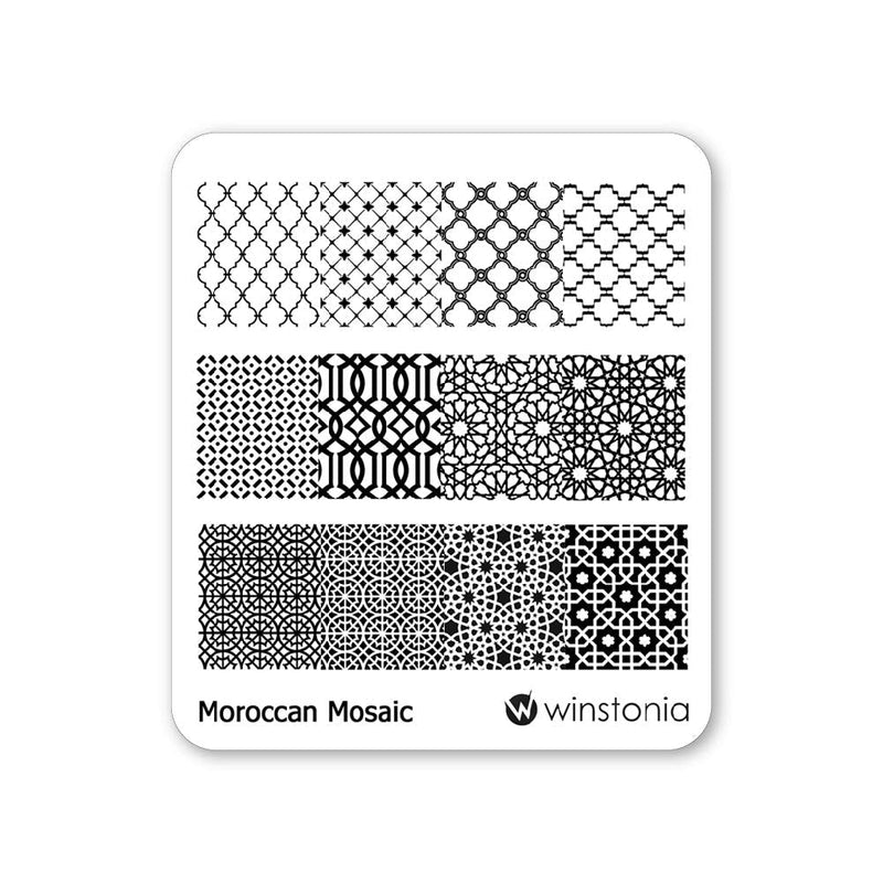 Winstonia Nail Art Stamping Plate Mosaic Art Patterns Manicure Designs - Moroccan Mosaic - BeesActive Australia