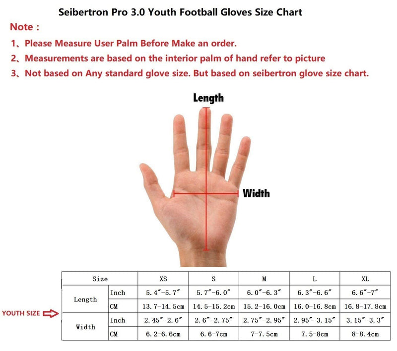[AUSTRALIA] - Seibertron Pro 3.0 Twelve Constellations Elite Ultra-Stick Sports Receiver Glove Football Gloves Youth Black M Youth 