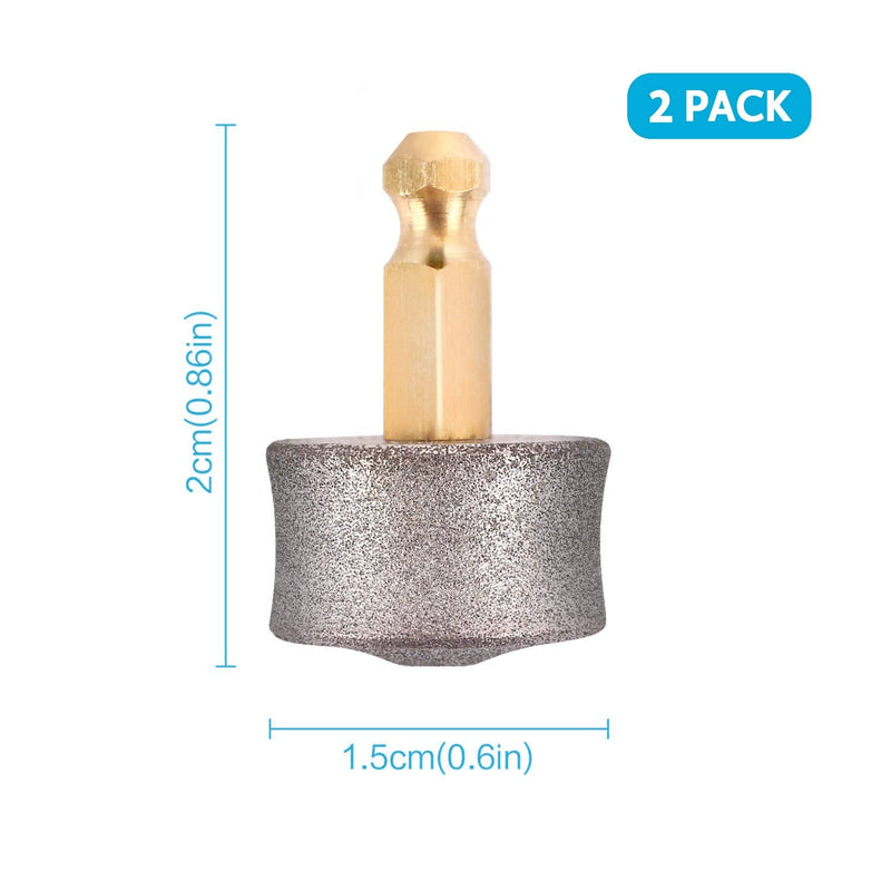 Boshel Dog Nail Grinder Replacement Head - Pet Nail Grinder Diamond Tip Replacement - 2 Pack Professional Dog Claw Smoothing Grinder Bits, Safe and Painless Replaceable Diamond Nail Grinder Tips - BeesActive Australia