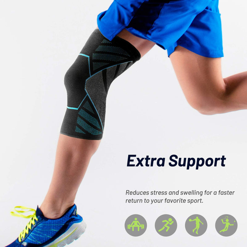 Knee Brace Sleeves 2 Pack Joint Protection and Support Knee Compression Sleeve for Knee Pain Fit for Men and Women - Non-Slip Knee Support for Running, Basketball, Weightlifting - M - BeesActive Australia