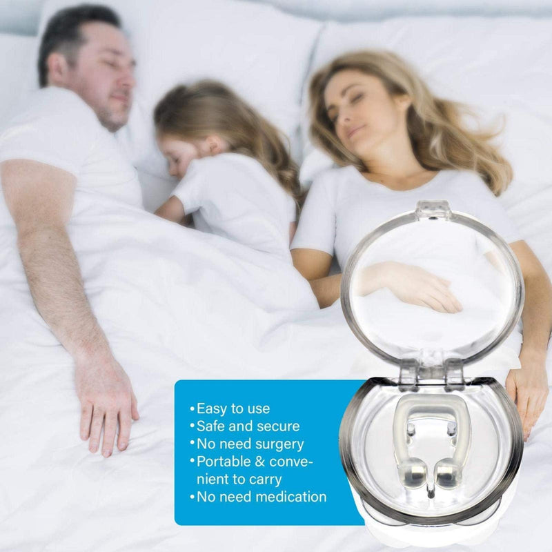 Snore Stopper, 4 Pieces Anti Snore Nose Clip Magnetic Nose Clip Against Snoring Nasal Spreader Made Of Soft Silicone,Health Sleeping Aid Equipment - BeesActive Australia