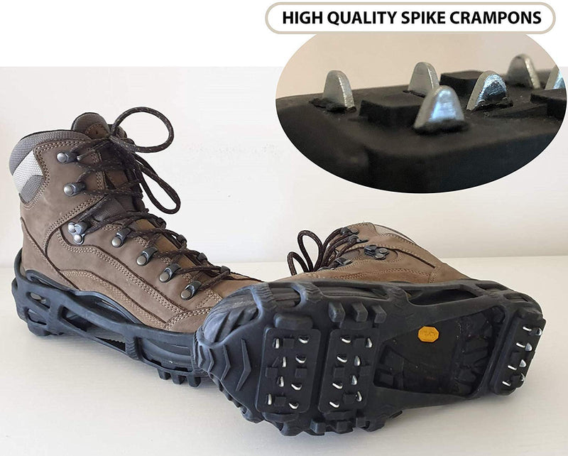 Limm Crampons Ice Traction Cleats Large - Lightweight Traction Cleats for Walking on Snow & Ice - Anti Slip Shoe Grips Quickly & Easily Over Footwear - Portable Ice Grippers for Shoes & Boots Compact - BeesActive Australia